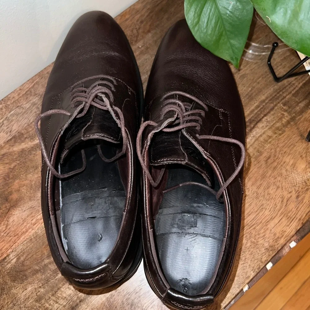 Ecco Citytray Avant Plains Toe Derby Oxford Mens 45/11-11.5 Shoes‎ Brown Leather